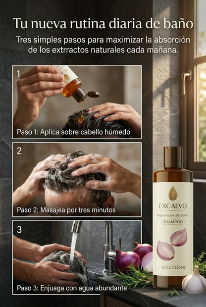 Promocion SHAMPOO EXCALVO 2x1 Recupera tu cabello o te devolvemos tu dinero